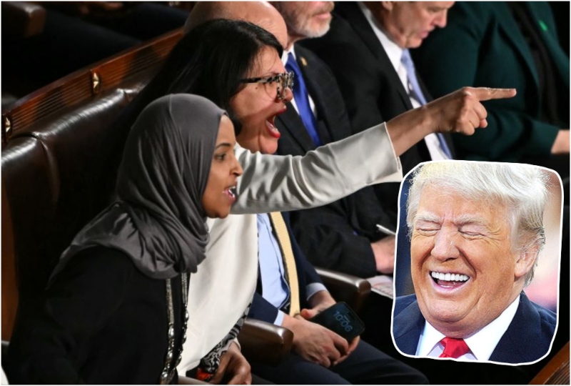 Trump Has A Name For Omar, Tlaib After They Screamed At Him During SOTU And It’s Spot-On