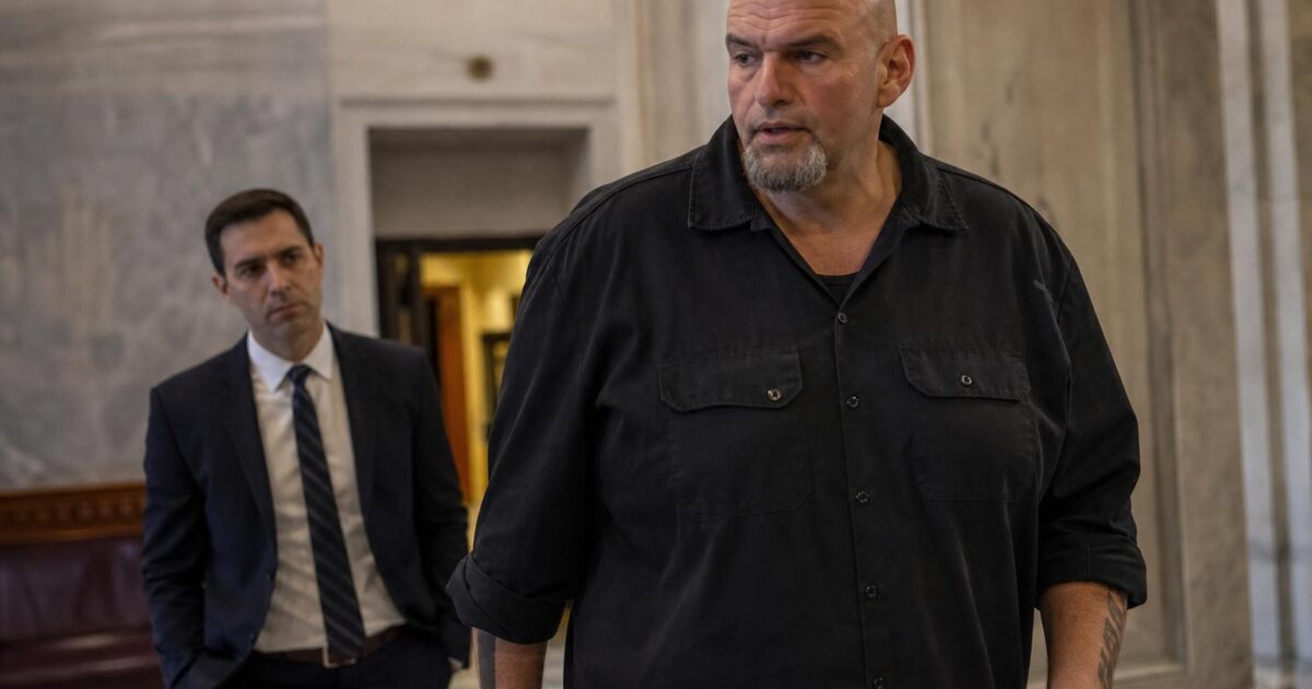Fetterman breaks with Democrats to save Trump's Iran war powers