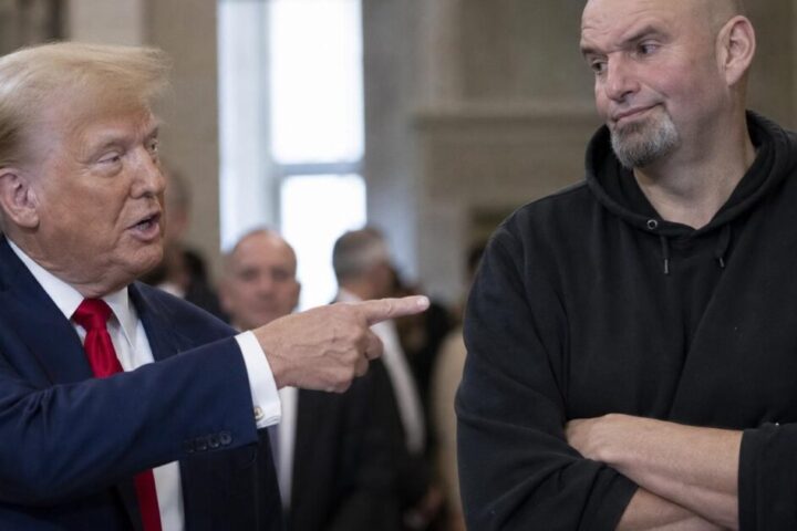 Trump Says He'd Love Fetterman as a Republican, Fetterman Says No Thanks